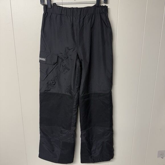 Vtg Columbia Snow Pants Lined Skiing Snowboard Pockets Black Youth 14-16 EUC - Picture 1 of 12